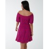 Scoop Shirred Blouse Mini Dress Scoop Shirred Blouse Mini Dress