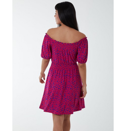 Scoop Shirred Blouse Mini Dress Scoop Shirred Blouse Mini Dress