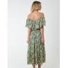 Bardot Ruffle Shoulder Midi Dress Bardot Ruffle Shoulder Midi Dress