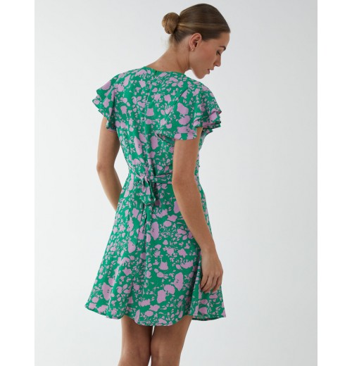 Wrap Ruffle Mini Dress Wrap Ruffle Mini Dress