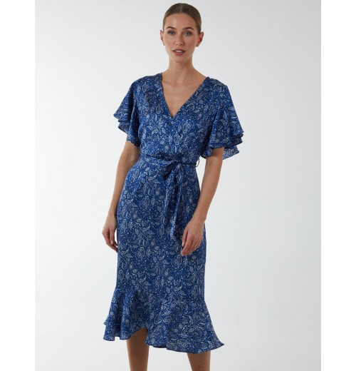 Wrap Ruffle Tiered Midi Dress Wrap Ruffle Tiered Midi Dress