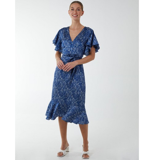 Wrap Ruffle Tiered Midi Dress Wrap Ruffle Tiered Midi Dress