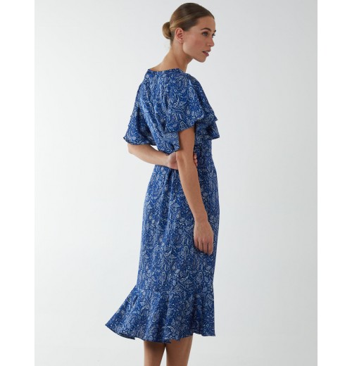 Wrap Ruffle Tiered Midi Dress Wrap Ruffle Tiered Midi Dress