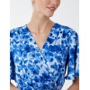 Wrap Front Tier Hem Angel Sleeve Dress Wrap Front Tier Hem Angel Sleeve Dress