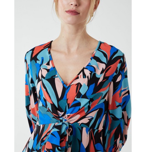 Tie Front 3/4 Sleeve Dress Tie Front 3/4 Sleeve Dress