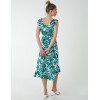 Wrap Front Midi Dress With Ruffle Hem Wrap Front Midi Dress With Ruffle Hem