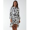 Mandarin Collar High Low Mini Dress Mandarin Collar High Low Mini Dress
