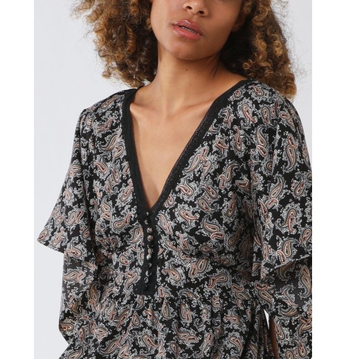 Crochet Bust Kimono Sleeve Dress Crochet Bust Kimono Sleeve Dress