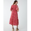 Sheared Bust Midi Dress With Angel Sleeves Sheared Bust Midi Dress With Angel Sleeves
