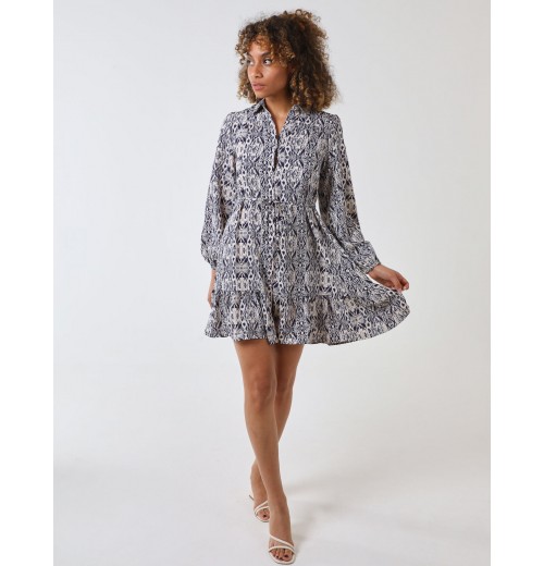 Long Sleeve Mini Shirt Dress Long Sleeve Mini Shirt Dress