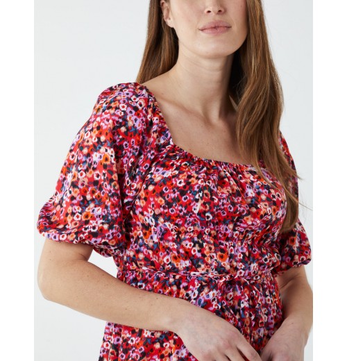 Square Neck Puff Sleeve Mini Dress Square Neck Puff Sleeve Mini Dress