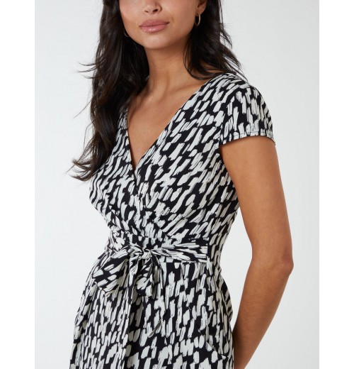 Wrap Top Tulip Hem Dress Wrap Top Tulip Hem Dress