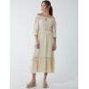 Off Shoulder Elasticated Lace Insert Midi Dress Off Shoulder Elasticated Lace Insert Midi Dress