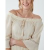 Off Shoulder Elasticated Lace Insert Midi Dress Off Shoulder Elasticated Lace Insert Midi Dress