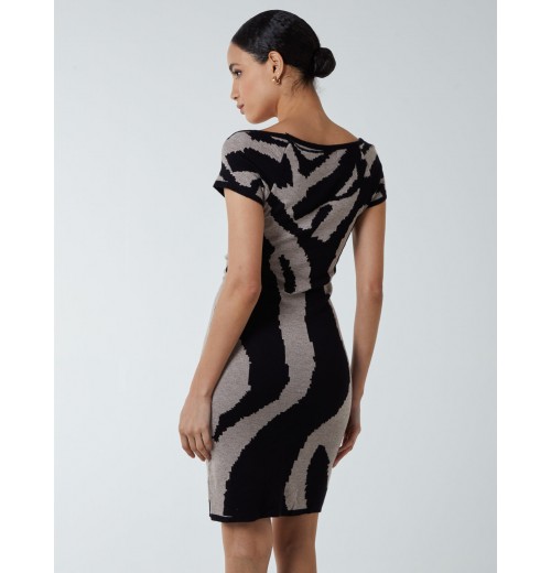 Heart Neckline Animal Dress Heart Neckline Animal Dress