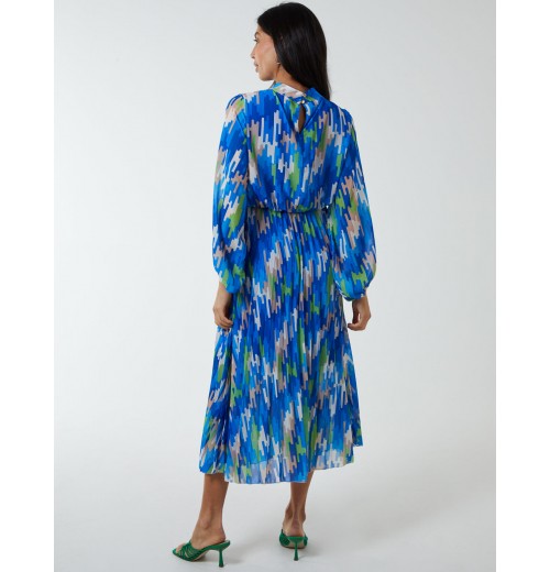 Tetris High Neck Pleated Dress Tetris High Neck Pleated Dress