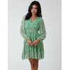 Sheared Waist Tiered Crossover Chiffon Print Dress Sheared Waist Tiered Crossover Chiffon Print Dress