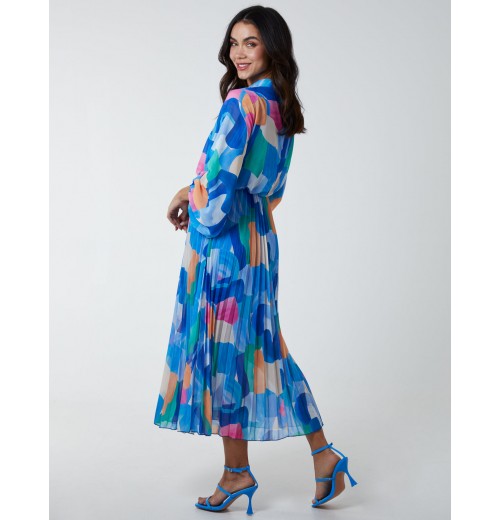 Splash Print High Neck Dress Splash Print High Neck Dress