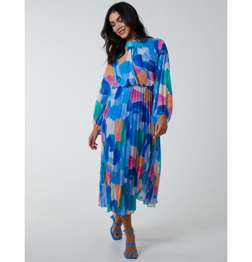 Splash Print High Neck Dress Splash Print High Neck Dress