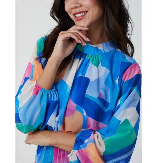 Splash Print High Neck Dress Splash Print High Neck Dress