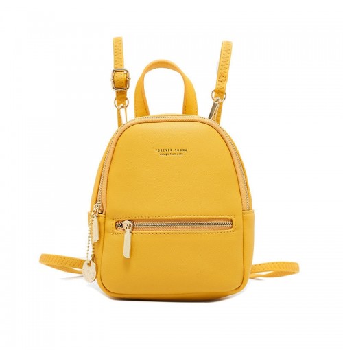 Yellow Leather Mini Backpack ERIN Yellow Leather Mini Backpack ERIN