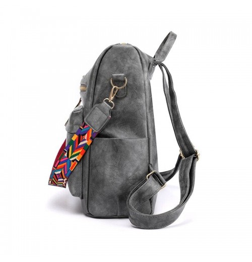 Leather Backpack Purse Zipper Leather Backpack Purse Zipper