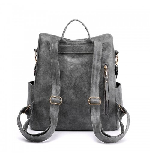 Leather Backpack Purse Zipper Leather Backpack Purse Zipper
