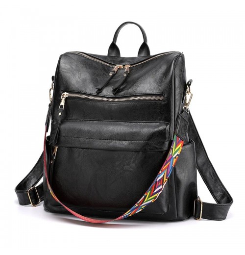 Leather Backpack Purse Zipper Leather Backpack Purse Zipper