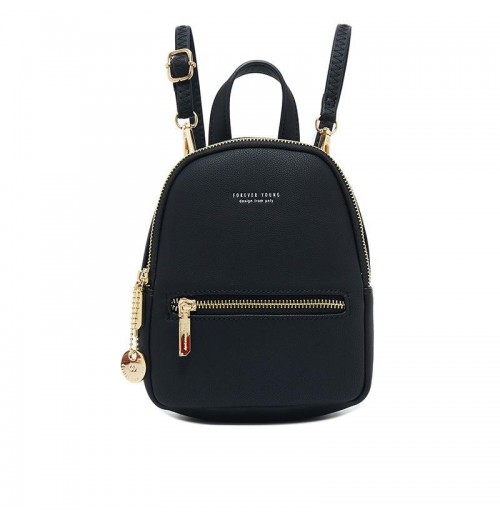 Leather Zip Top Backpack Purse Leather Zip Top Backpack Purse