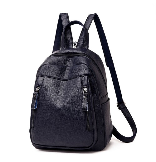 Navy Blue Leather Backpack Purse Navy Blue Leather Backpack Purse