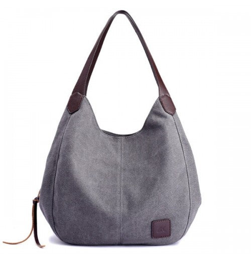 Leather Handle Canvas Tote Bag Leather Handle Canvas Tote Bag