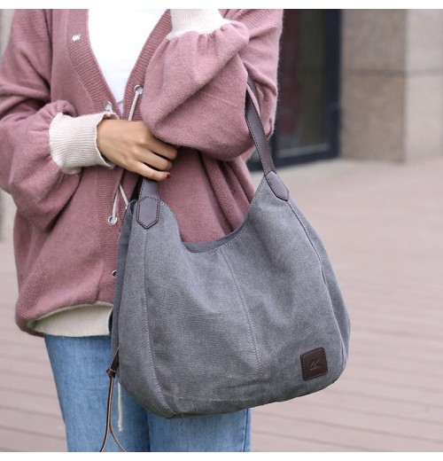 Leather Handle Canvas Tote Bag Leather Handle Canvas Tote Bag