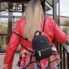 Leather Zip Top Backpack Purse Leather Zip Top Backpack Purse