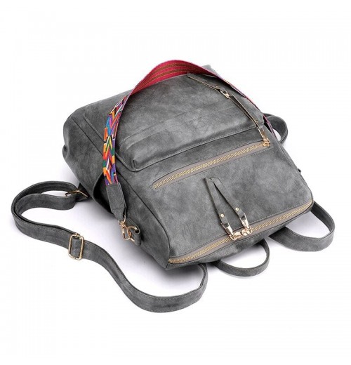 Leather Backpack Purse Zipper Leather Backpack Purse Zipper