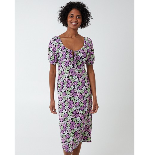Elasticated Detail Midi Dress Elasticated Detail Midi Dress