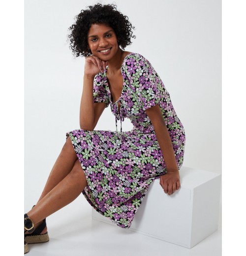 Elasticated Detail Midi Dress Elasticated Detail Midi Dress