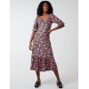 Sweetheart Neckline 3/4 Sleeve Midi Dress Sweetheart Neckline 3/4 Sleeve Midi Dress