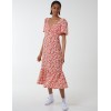 Floral Twist Front Peplum Dress Floral Twist Front Peplum Dress