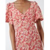 Floral Twist Front Peplum Dress Floral Twist Front Peplum Dress