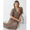 Floral Wrap Midi Dress Floral Wrap Midi Dress