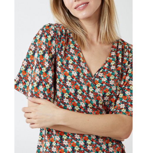 Floral Wrap Midi Dress Floral Wrap Midi Dress