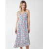 Twist Front Floral Print Midi Dress Twist Front Floral Print Midi Dress