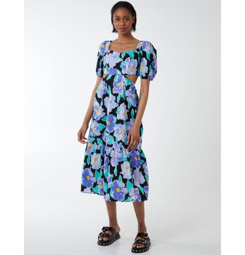 Floral Sweetheart Cut Out Dress Floral Sweetheart Cut Out Dress