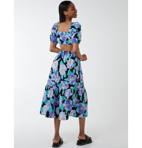 Floral Sweetheart Cut Out Dress Floral Sweetheart Cut Out Dress