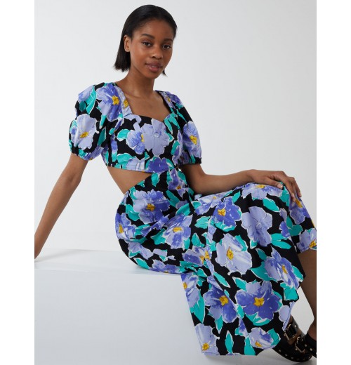 Floral Sweetheart Cut Out Dress Floral Sweetheart Cut Out Dress