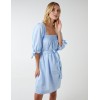 Square Neck Shirred Swing Dress Square Neck Shirred Swing Dress