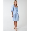 Square Neck Shirred Swing Dress Square Neck Shirred Swing Dress