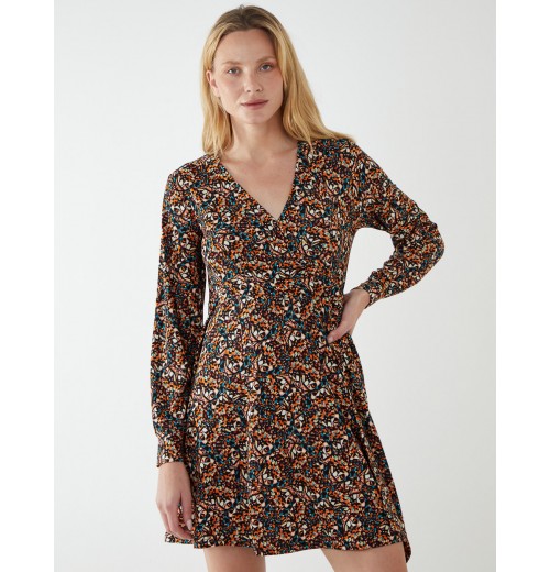 Fixed Wrap Skater Dress Fixed Wrap Skater Dress