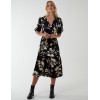 Wrap Front Tier Hem Midi Dress Wrap Front Tier Hem Midi Dress