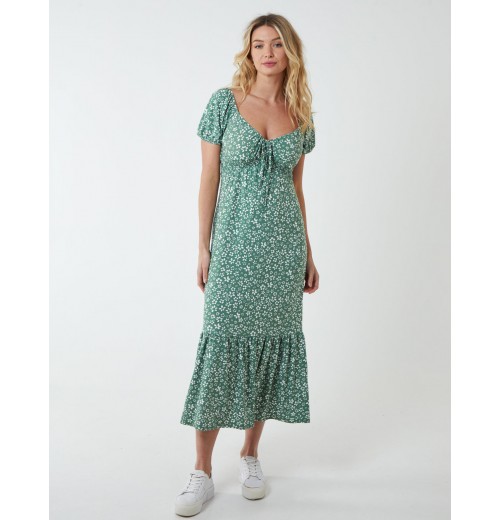 Shirred Sweetheart Midi Dress Shirred Sweetheart Midi Dress